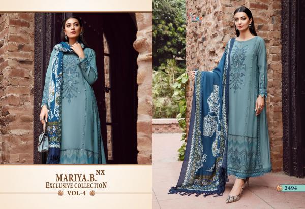 Shree Mariya B Exclusive Collection Vol 4 Nx Chiffon Dupatta Pakistani Suits